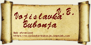 Vojislavka Bubonja vizit kartica